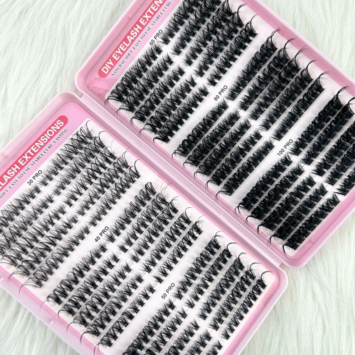 540 Clusters Hot Melt Lash Book – DIY Eyelash Extension Kit with Lash Bond & Seal + Tweezers, Self-Grafting Individual Lashes, Reusable Fluffy False Eyelashes